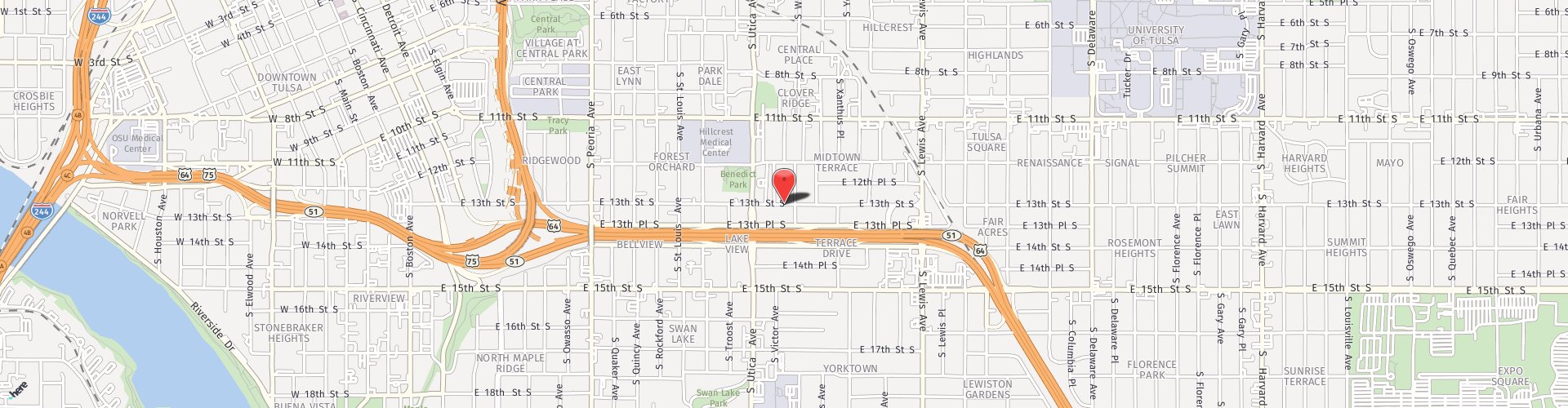 Location Map: 1809 E. 13th Street Tulsa, OK 74104