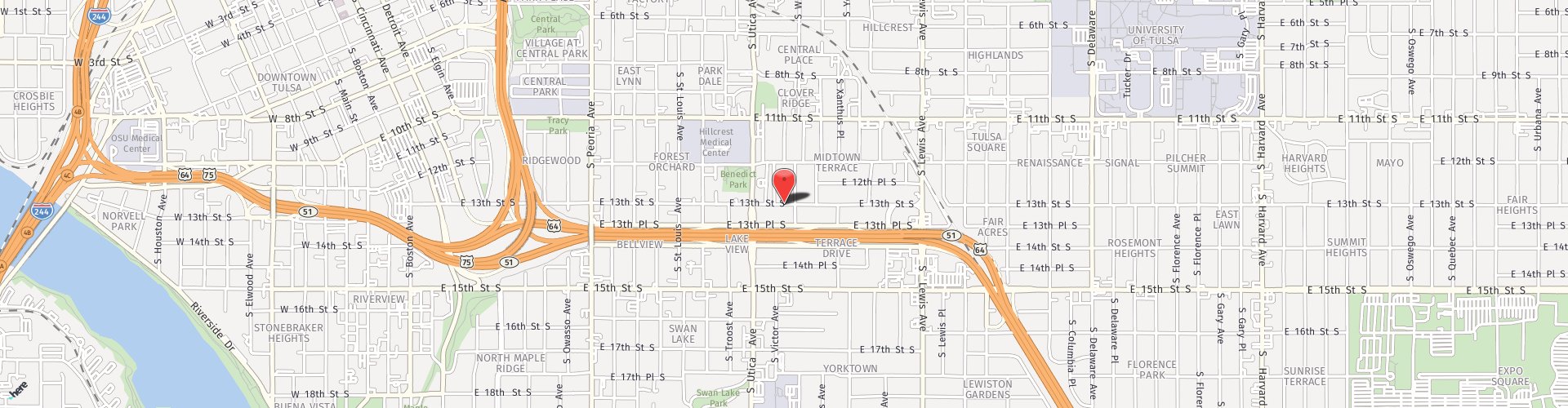 Location Map: 1809 E. 13th Street Tulsa, OK 74104